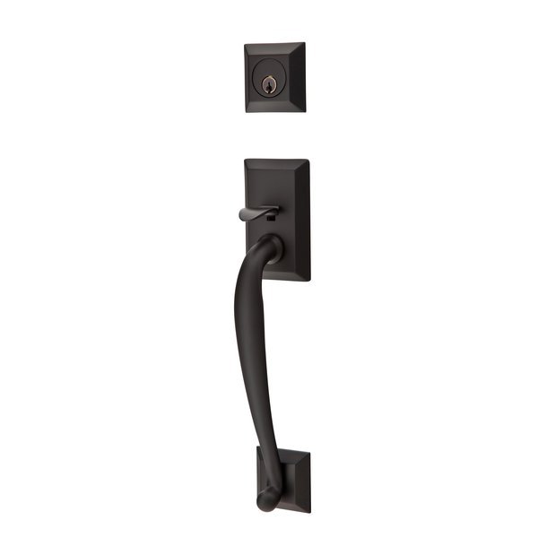 Flat Black Handleset 4423MCUS19LH, EMTEK, Mfr# 4423MCUS19LH